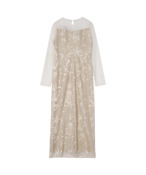 ANDRESD(アンドレスド)の「プリーツフロントフラワードレス/ pleated front flower dress(ドレス・レディース・ブルーグレー/ブラウン/チャコール/ベージュ/グリーン・L/M/S)」の14枚目の写真