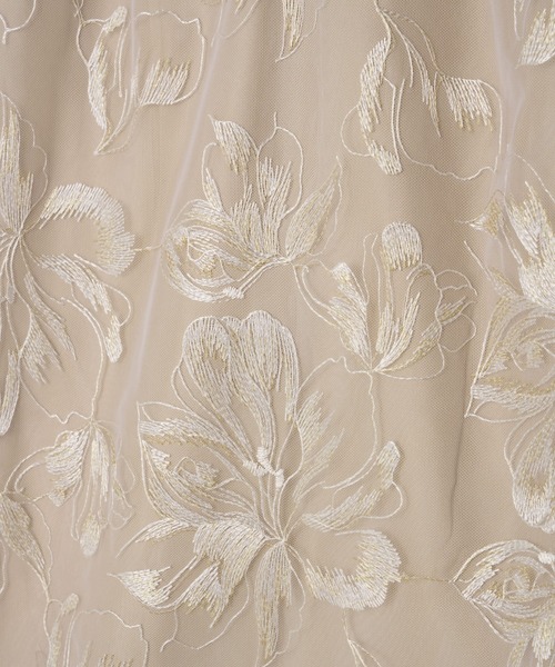 ANDRESD(アンドレスド)の「プリーツフロントフラワードレス/ pleated front flower dress(ドレス・レディース・ブルーグレー/ブラウン/チャコール/ベージュ/グリーン・L/M/S)」の8枚目の写真