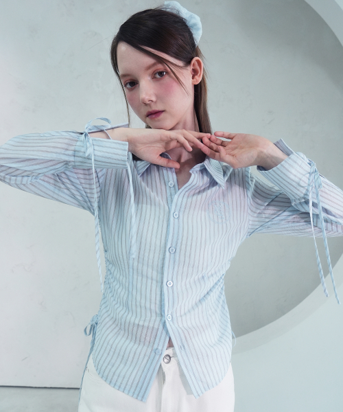 Vivacious(ビバシャス)の「Charme See-through Shirt WHITE(シャツ/ブラウス・レディース・ホワイト・SMALL/MEDIUM)」の3枚目の写真