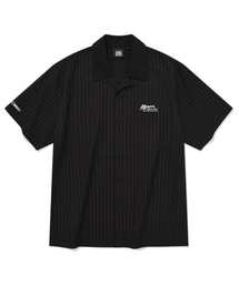 VISION STREET WEAR | VSW Stripe Open Collar Shirt Black(シャツ/ブラウス)