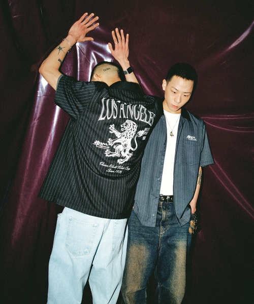 VISION STREET WEAR（ヴィジョンストリートウェア）の「VSW Stripe Open Collar Shirt Black（シャツ/ブラウス・レディース・その他・MEDIUM/LARGE/X-LARGE）」の3枚目の写真