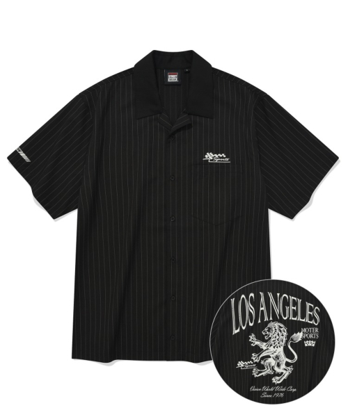 VISION STREET WEAR（ヴィジョンストリートウェア）の「VSW Stripe Open Collar Shirt Black（シャツ/ブラウス・レディース・その他・MEDIUM/LARGE/X-LARGE）」の4枚目の写真
