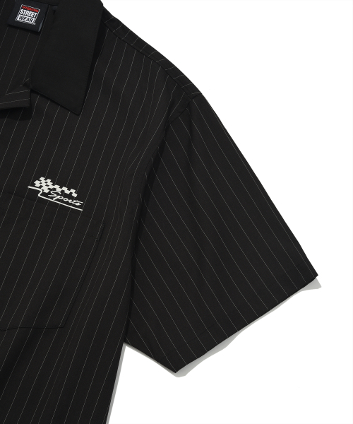 VISION STREET WEAR（ヴィジョンストリートウェア）の「VSW Stripe Open Collar Shirt Black（シャツ/ブラウス・レディース・その他・MEDIUM/LARGE/X-LARGE）」の9枚目の写真