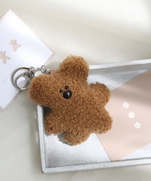 colleca la（コレカラ）の「もこもこクマのぬいぐるみキーホルダー（キーホルダー）」