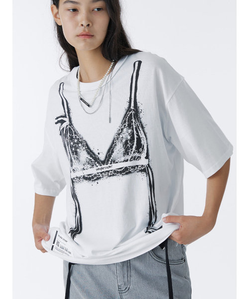 WHOLE PAPER（ホールペーパー）の「ブラスプレイグラフィックTシャツ（ホワイト）（Tシャツ/カットソー・レディース・ホワイト・ONE）」の5枚目の写真