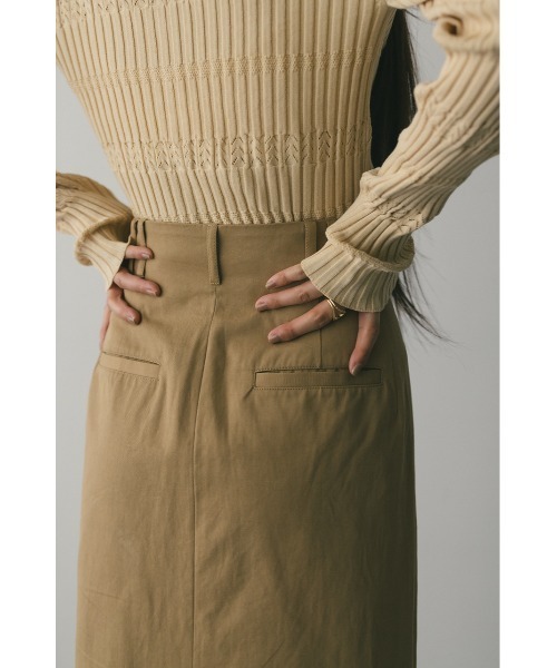 STYLEMIXER(スタイルミキサー)の「ヘムギャザーチノスカート(スカート・レディース・ベージュ/ネイビー・SMALL/MEDIUM)」の11枚目の写真