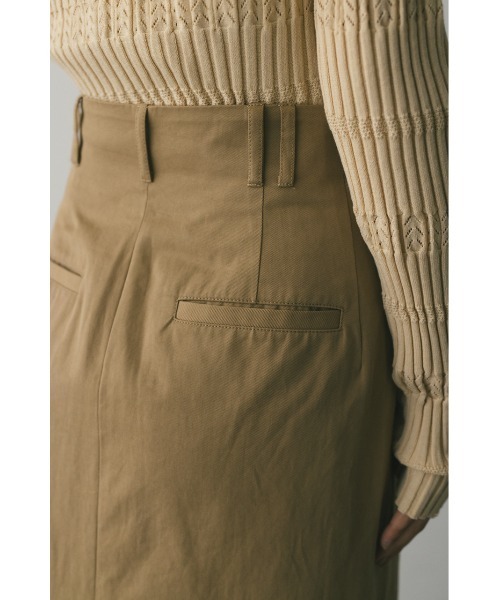 STYLEMIXER(スタイルミキサー)の「ヘムギャザーチノスカート(スカート・レディース・ベージュ/ネイビー・SMALL/MEDIUM)」の12枚目の写真
