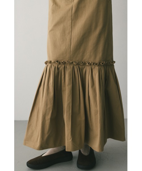 STYLEMIXER(スタイルミキサー)の「ヘムギャザーチノスカート(スカート・レディース・ベージュ/ネイビー・SMALL/MEDIUM)」の9枚目の写真