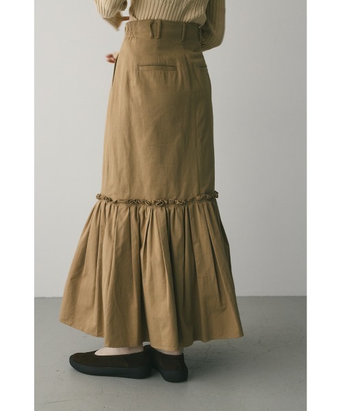 STYLEMIXER(スタイルミキサー)の「ヘムギャザーチノスカート(スカート・レディース・ベージュ/ネイビー・SMALL/MEDIUM)」の10枚目の写真