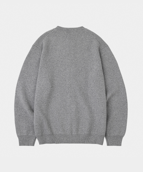 LETTERCOMO（レテルコモ）の「[マフラープレゼント] エッセンシャルプレインラウンドニットカーディガン グレー（ニット/セーター・レディース・その他・MEDIUM/LARGE）」の8枚目の写真