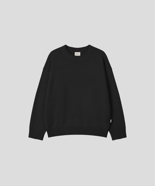BLACK MOMENT（ブラックモーメント）の「ネイチャーラムウールクルーニット[ブラック]（ニット/セーター・メンズ・ブラック・MEDIUM/LARGE）」の2枚目の写真