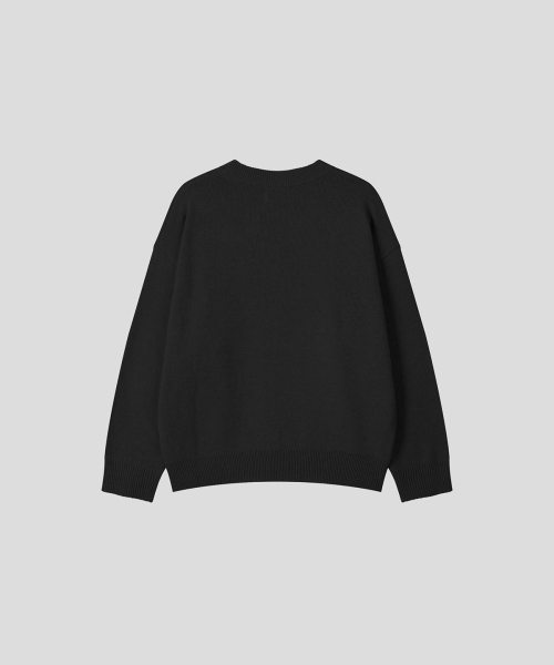 BLACK MOMENT（ブラックモーメント）の「ネイチャーラムウールクルーニット[ブラック]（ニット/セーター・メンズ・ブラック・MEDIUM/LARGE）」の3枚目の写真