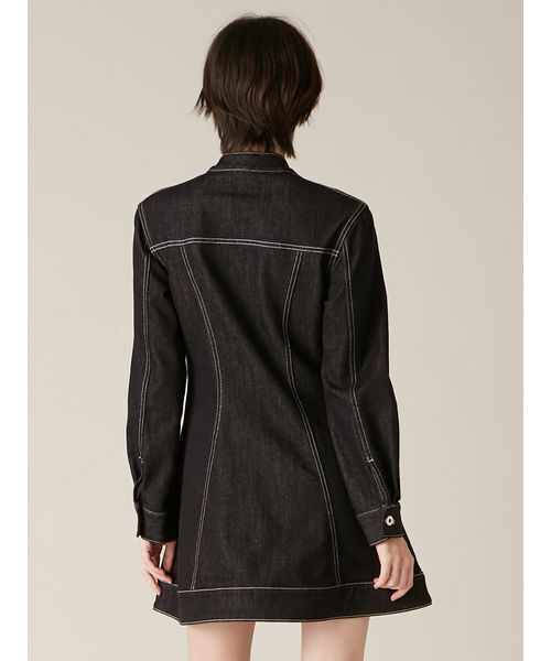 ボウタイデニムミニワンピース（ワンピース）｜LILY BROWN（リリー