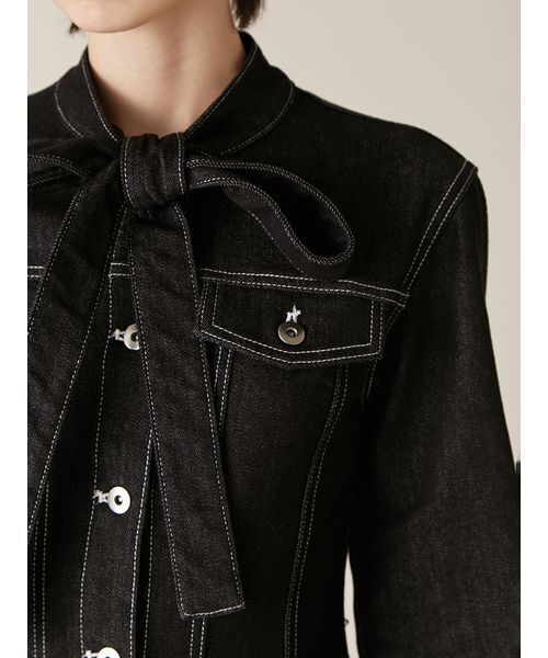 ボウタイデニムミニワンピース（ワンピース）｜LILY BROWN（リリー