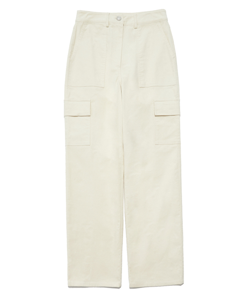 DELICCENT（デリセント）の「コーデュロイカーゴパンツ[アイボリー]（その他パンツ・レディース・アイボリー・LARGE/MEDIUM/SMALL）」の2枚目の写真