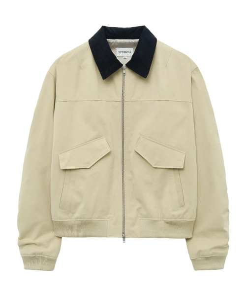 SPERONE（スペロネ）の「ディトロイトシャーリングボンバージャケット（アイボリー）（ブルゾン・メンズ・その他・MEDIUM/LARGE）」の2枚目の写真