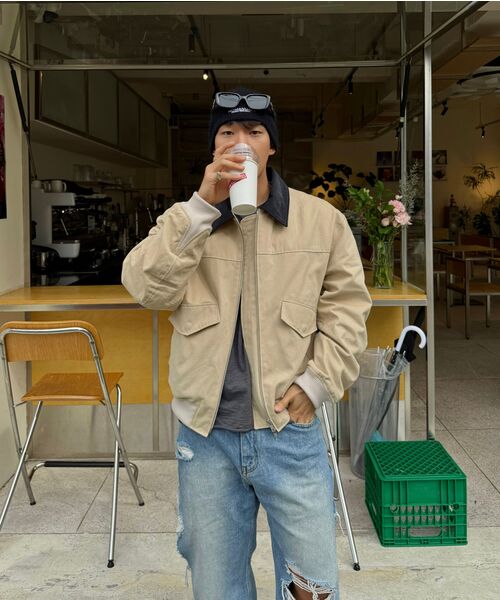 SPERONE（スペロネ）の「ディトロイトシャーリングボンバージャケット（アイボリー）（ブルゾン・メンズ・その他・MEDIUM/LARGE）」の3枚目の写真