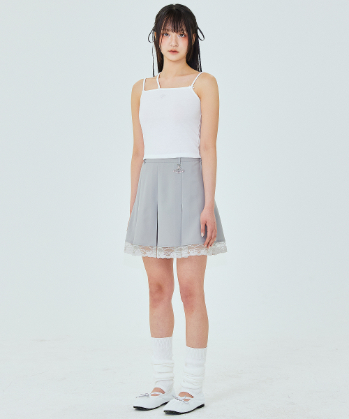 PLASMASPHERE(プラズマスフィア)の「ホワイトのファンシートップ(リボンストラップノースリーブ)(Tシャツ/カットソー・レディース・ホワイト・FREE)」の2枚目の写真