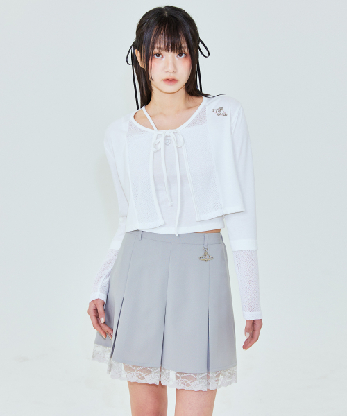 PLASMASPHERE(プラズマスフィア)の「ホワイトのファンシートップ(リボンストラップノースリーブ)(Tシャツ/カットソー・レディース・ホワイト・FREE)」の3枚目の写真