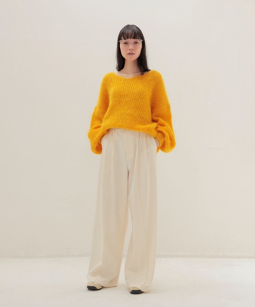 DRESSLAVE(ドレスレイブ)の「chunky mohair Vneck pullover(チャンキーモヘアVネックプルオーバー)(ニット/セーター・レディース・ブルー/レッド/オレンジ・38)」の9枚目の写真