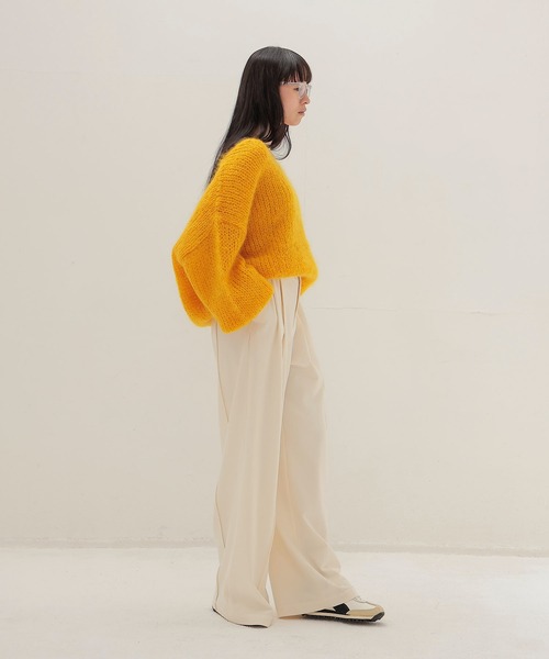 DRESSLAVE(ドレスレイブ)の「chunky mohair Vneck pullover(チャンキーモヘアVネックプルオーバー)(ニット/セーター・レディース・ブルー/レッド/オレンジ・38)」の12枚目の写真