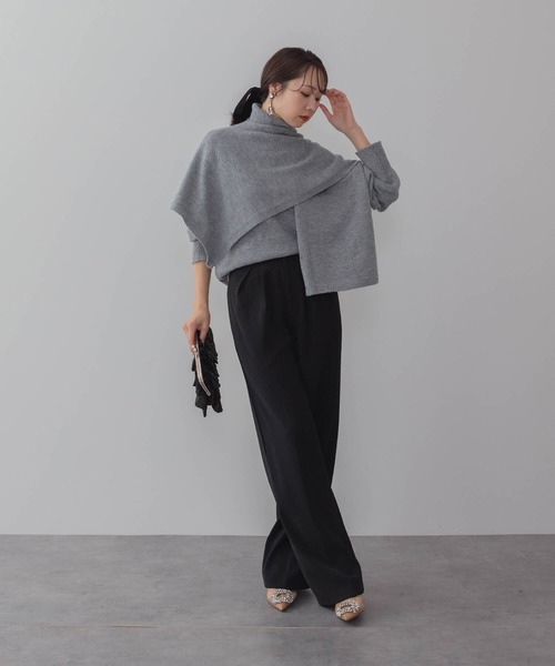 Leja(レジャ)の「【LEJA】シアーチュールオフショルダーセットアップパンツドレス2点セット 美脚効果結婚式 パーティードレス 成人式 二次会 同窓会 お呼ばれ オケージョン 20代 30代(パンツドレス・レディース・モカ/ブラック・SMALL/MEDIUM)」の21枚目の写真