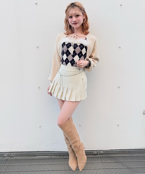 NOMAE（ノーマエ）の「ラメプリーツビジューベルトスカパン（その他パンツ・レディース・ブラック/アイボリー/グレー・FREE）」の8枚目の写真