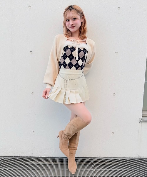 NOMAE（ノーマエ）の「ラメプリーツビジューベルトスカパン（その他パンツ・レディース・ブラック/アイボリー/グレー・FREE）」の9枚目の写真