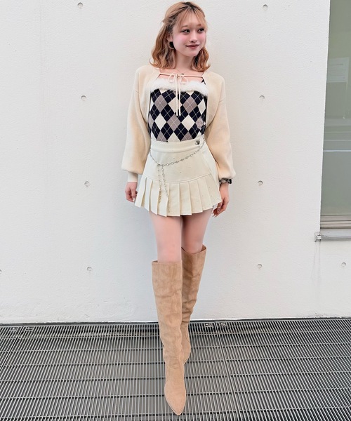 NOMAE（ノーマエ）の「ラメプリーツビジューベルトスカパン（その他パンツ・レディース・ブラック/アイボリー/グレー・FREE）」の10枚目の写真