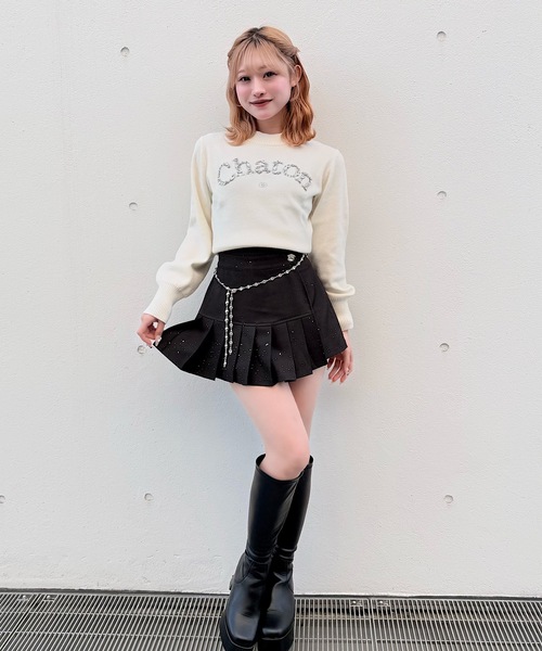 NOMAE（ノーマエ）の「ラメプリーツビジューベルトスカパン（その他パンツ・レディース・ブラック/アイボリー/グレー・FREE）」の18枚目の写真