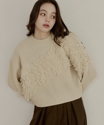 OLUN（オルン）の「fringe knit/フリンジニット（ニット/セーター）」