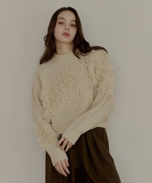 fringe knit/フリンジニット（ニット/セーター）｜OLUN（オルン）の