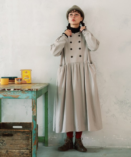 soulberry(ソウルベリー)の「パティシエみたいなワンピース(ワンピース・レディース・グレイッシュベージュ・M/L/LL/3L/4L)」の1枚目の写真