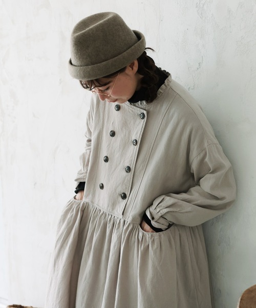 soulberry(ソウルベリー)の「パティシエみたいなワンピース(ワンピース・レディース・グレイッシュベージュ・M/L/LL/3L/4L)」の5枚目の写真