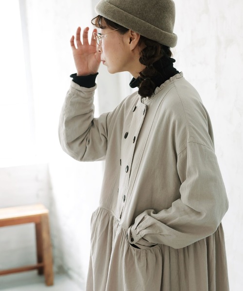 soulberry(ソウルベリー)の「パティシエみたいなワンピース(ワンピース・レディース・グレイッシュベージュ・M/L/LL/3L/4L)」の8枚目の写真