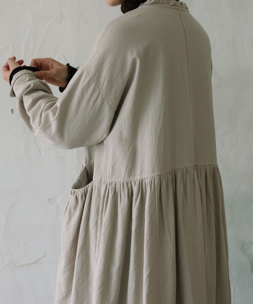 soulberry(ソウルベリー)の「パティシエみたいなワンピース(ワンピース・レディース・グレイッシュベージュ・M/L/LL/3L/4L)」の15枚目の写真