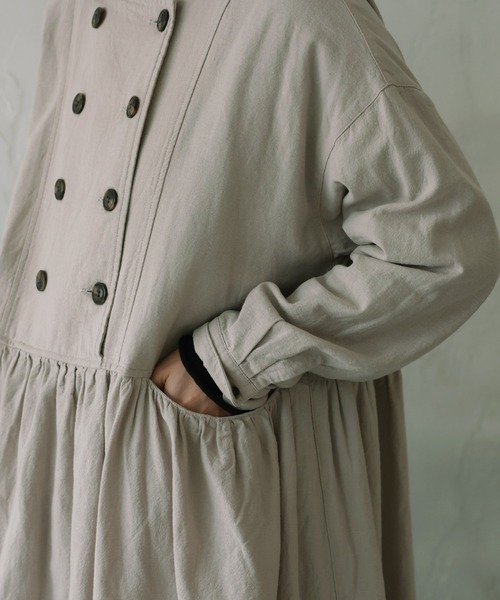 soulberry(ソウルベリー)の「パティシエみたいなワンピース(ワンピース・レディース・グレイッシュベージュ・M/L/LL/3L/4L)」の16枚目の写真