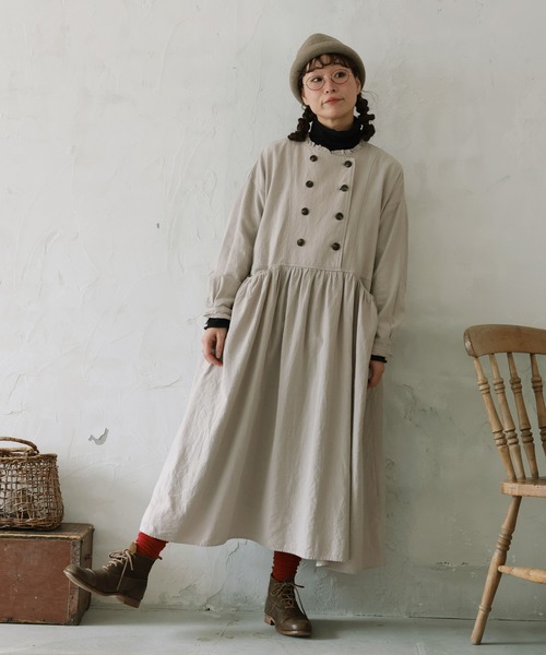 soulberry(ソウルベリー)の「パティシエみたいなワンピース(ワンピース・レディース・グレイッシュベージュ・M/L/LL/3L/4L)」の18枚目の写真