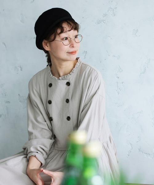 soulberry(ソウルベリー)の「パティシエみたいなワンピース(ワンピース・レディース・グレイッシュベージュ・M/L/LL/3L/4L)」の20枚目の写真