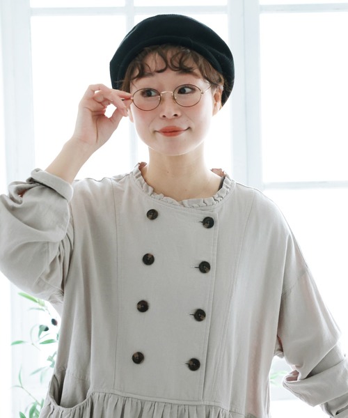 soulberry(ソウルベリー)の「パティシエみたいなワンピース(ワンピース・レディース・グレイッシュベージュ・M/L/LL/3L/4L)」の3枚目の写真