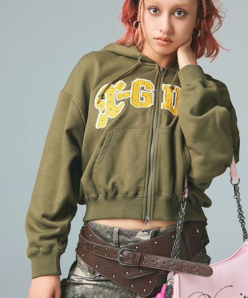 X-girl（エックスガール）の「STUDDED THICK BELT（ベルト・レディース・ブラウン/ブラック・ONE SIZE）」の7枚目の写真
