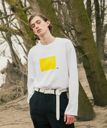 SIGNATURE WRINKLE LONG SLEEVE WHITE YELLOW