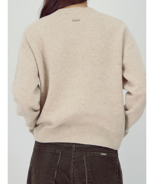 ACUD(アクド)の「Round Wool Knit _Oatmeal(ニット/セーター・レディース・オートミール・FREE)」の2枚目の写真