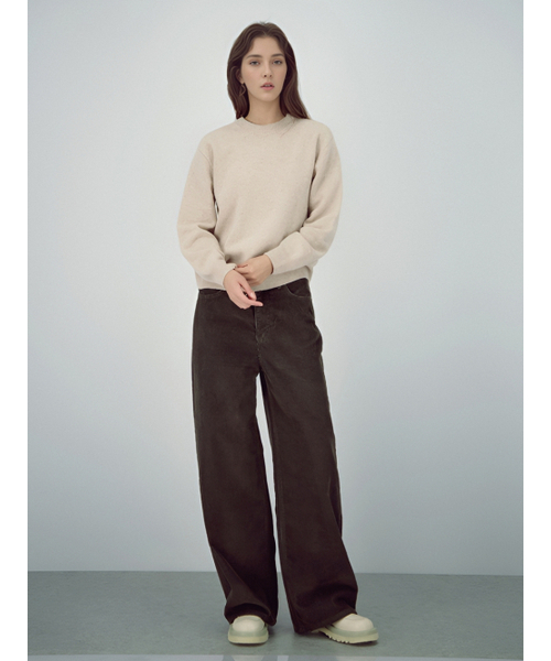 ACUD(アクド)の「Round Wool Knit _Oatmeal(ニット/セーター・レディース・オートミール・FREE)」の3枚目の写真