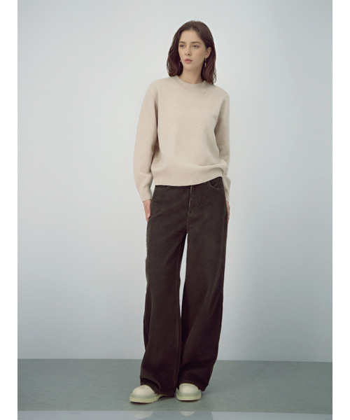 ACUD(アクド)の「Round Wool Knit _Oatmeal(ニット/セーター・レディース・オートミール・FREE)」の4枚目の写真