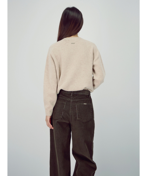 ACUD(アクド)の「Round Wool Knit _Oatmeal(ニット/セーター・レディース・オートミール・FREE)」の5枚目の写真