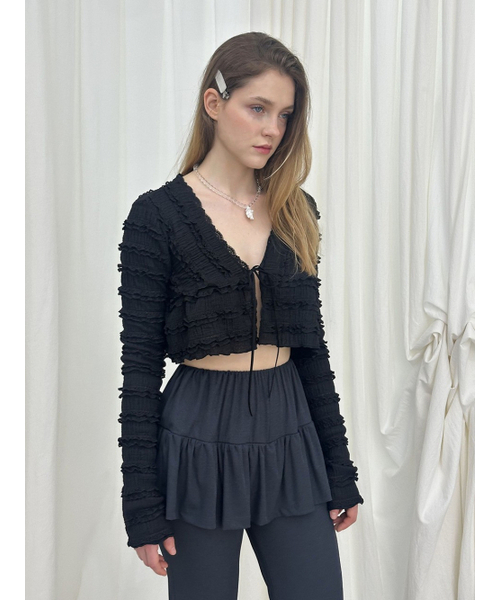 MOIFAIRE(モイフェア)の「FRILL RIBBON SKIRT PANTS / CHARCOAL(その他パンツ・レディース・チャコール・FREE)」の3枚目の写真