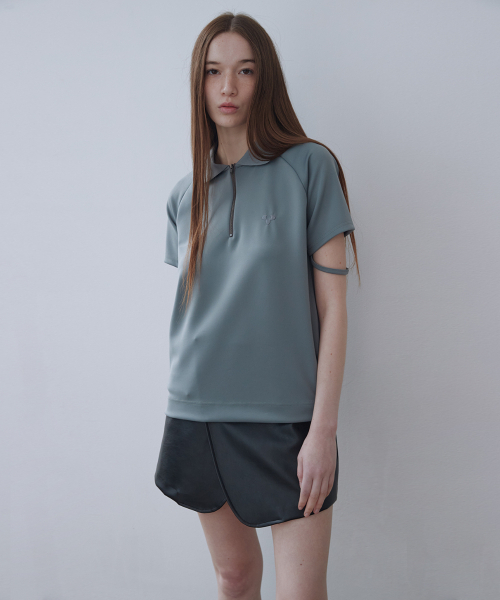 TWENTY FOUR T(トゥエンティフォーティ)の「24T Logo Pique T-Shirt Khaki Gray(Tシャツ/カットソー・レディース・その他・FREE)」の1枚目の写真