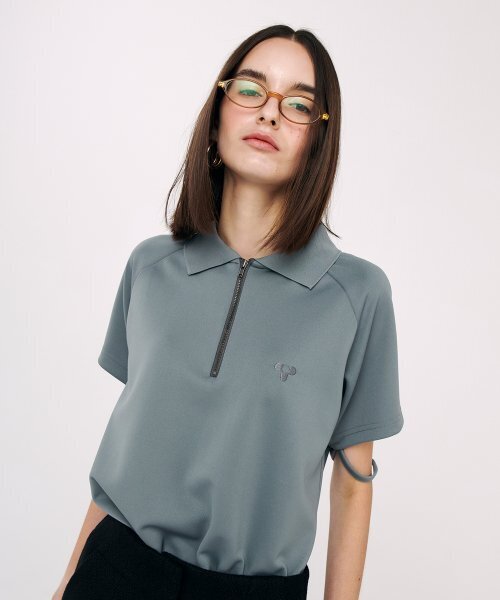 TWENTY FOUR T(トゥエンティフォーティ)の「24T Logo Pique T-Shirt Khaki Gray(Tシャツ/カットソー・レディース・その他・FREE)」の2枚目の写真