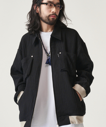 GOSTREET（ゴーストリート）の「Yoru Triplet Kara Blue Jacket Black（MA-1）」
